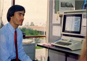 Trip Hawkins at the new Electronic Arts offices, 1983