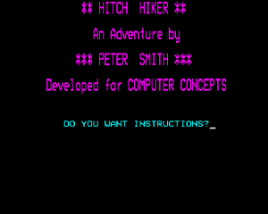 "Hitchhiker's" on the BBC Micro