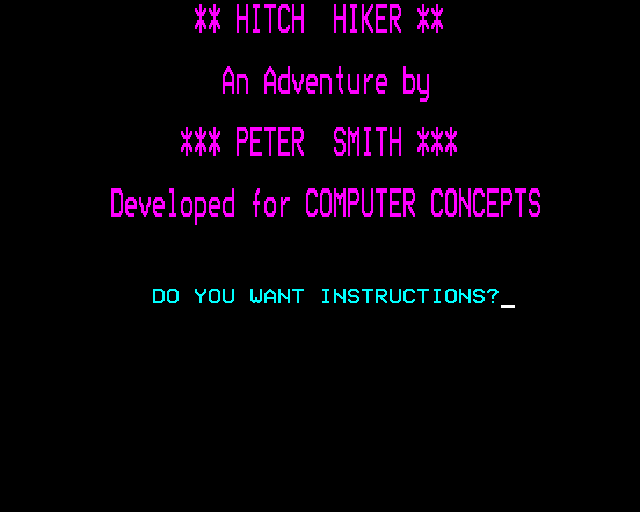 Hitchhiker's Guide Game (1984) - Douglas Adams Tribute 