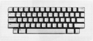 The original Mac keyboard, complete with no cursor keys