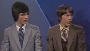 A very young Don Mattrick and Jeff Sember on CBC's Front Page Challenge, March 20, 1983.