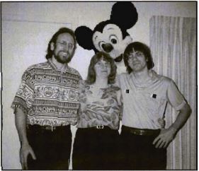 Bill Williams (right), Marsha Williams, and a friend in a snapshot taken shortly before Bill's death.