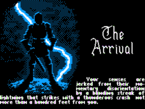 Thanks to Denis Loubet, Origin's newly installed artist, Ultima V looks much better than the previous games in the series even on a graphically limited platform like the Apple II.