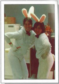 SSI employees Tena Lawry and Connie Barron boogie down as the "Simulated Bunnies" because... well, just because.