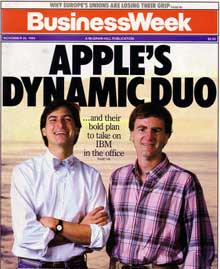 Steve Jobs and John Sculley in happier times.