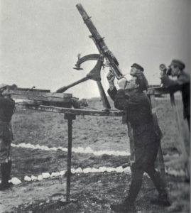 An antiaircraft gun.