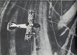 An Albatros D.III, the scourge of Bloody April, seen from above -- the only angle from which any Allied pilot wanted to see one, if he had to see one at all.