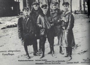 The Red Baron (center) with some of his fellow Flying Circus performers.