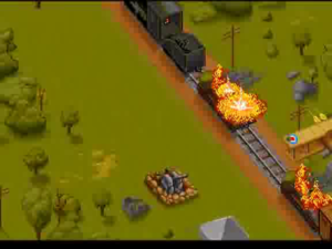 Strafing a German train...